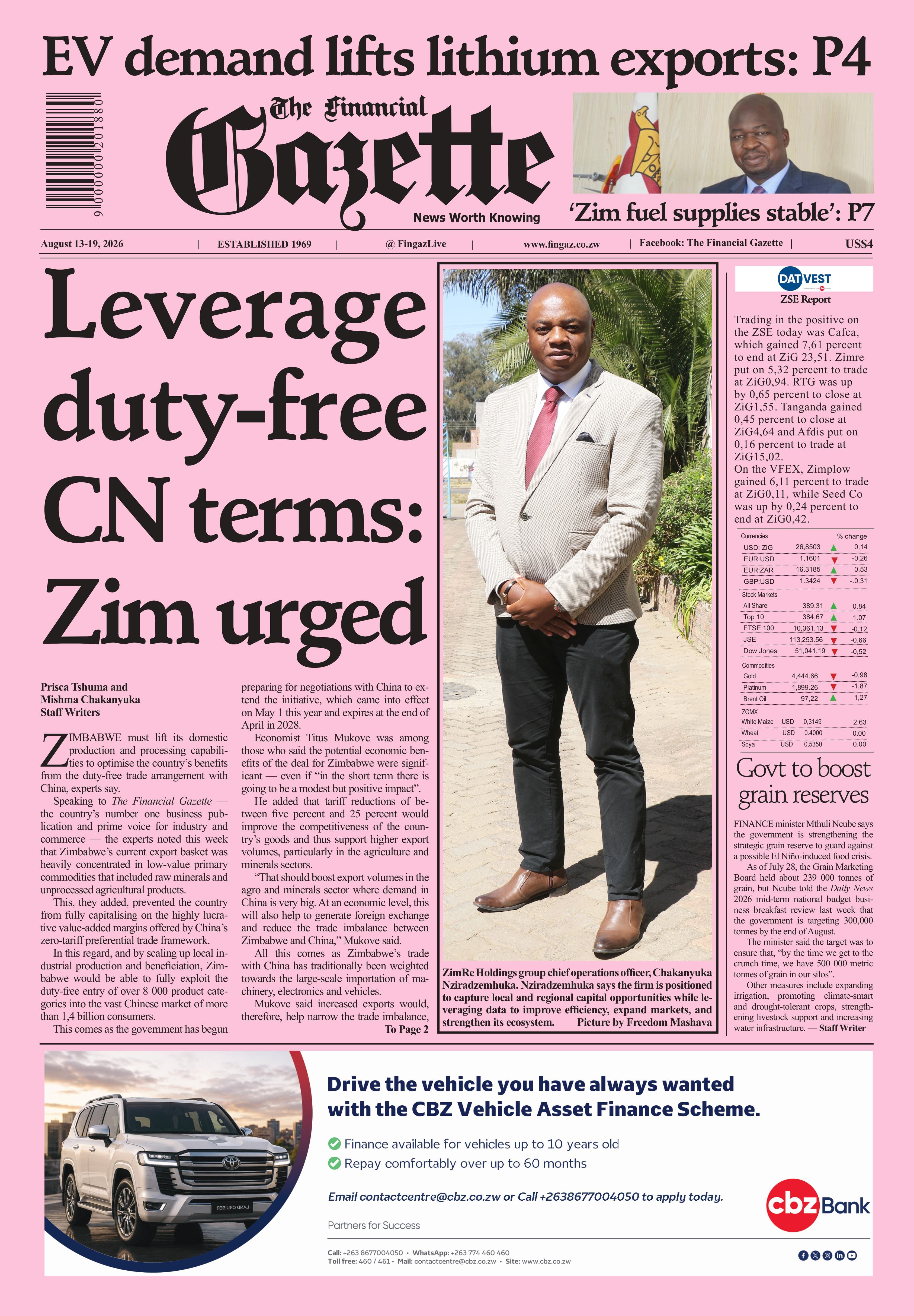 Thursday 13 August 2026